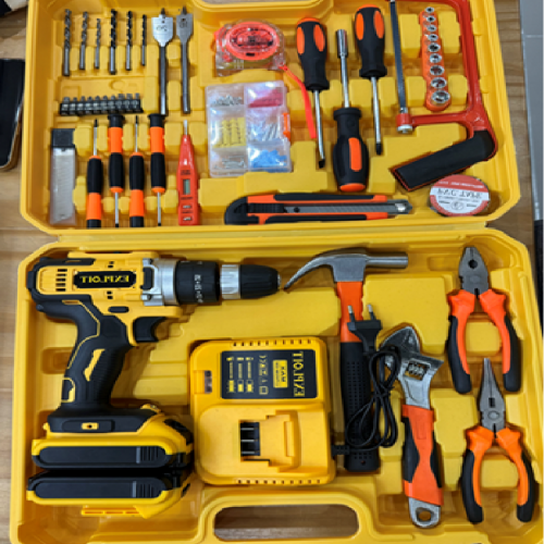 SET DE TALADRO 2 BATERIAS 24 PZ AMARILLO EXPLOIT